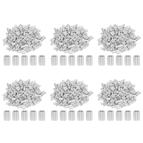 200PCS 1/16 Inch Cable Ferrule Set Aluminum Alloy Loop Sleeve 1