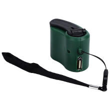 USB Hand Crank Charger 5.5V 600mA LED Light