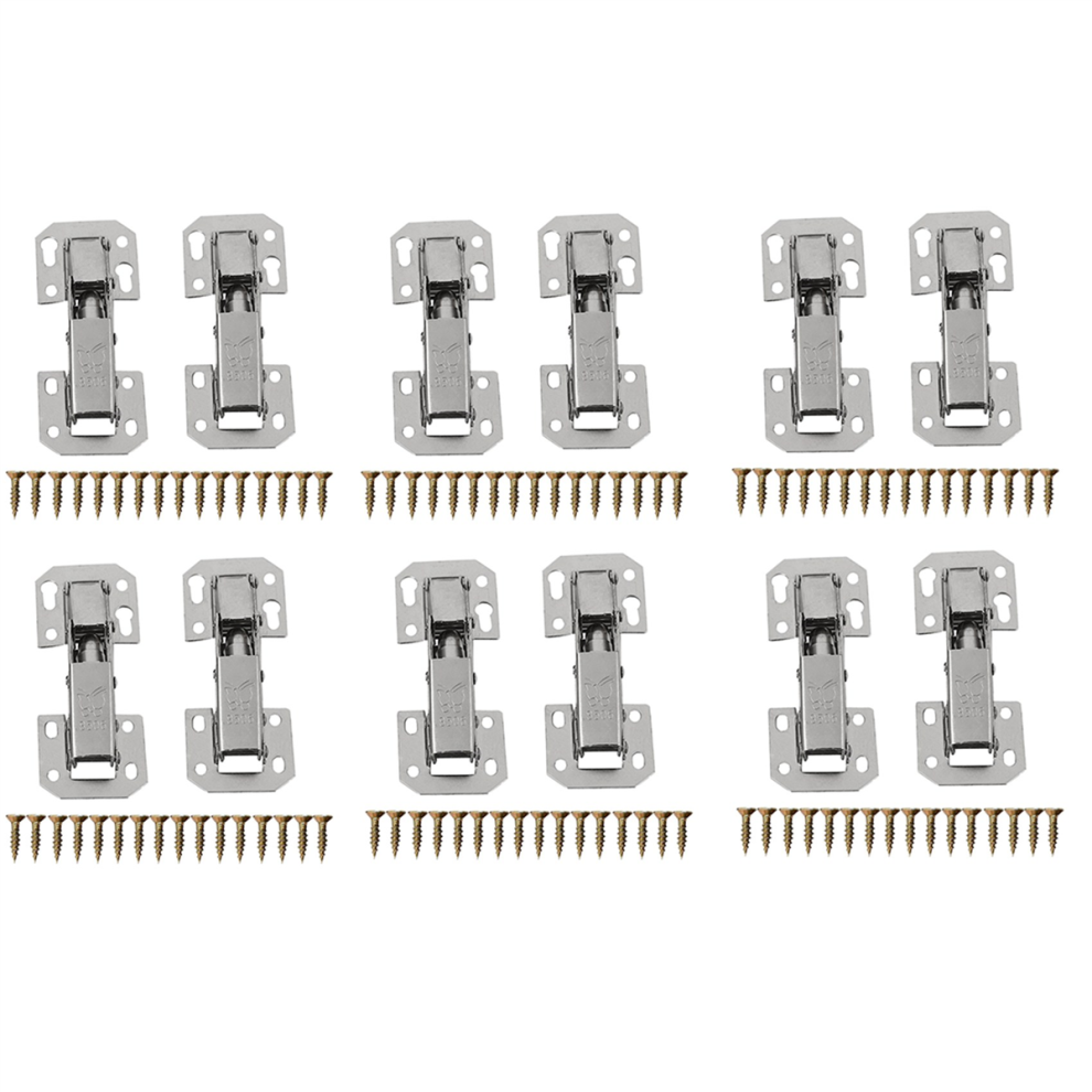 2X Kitchen Cupboard Cabinet Wardrobe 90Degree Door Hinges & Screws 4852447519913