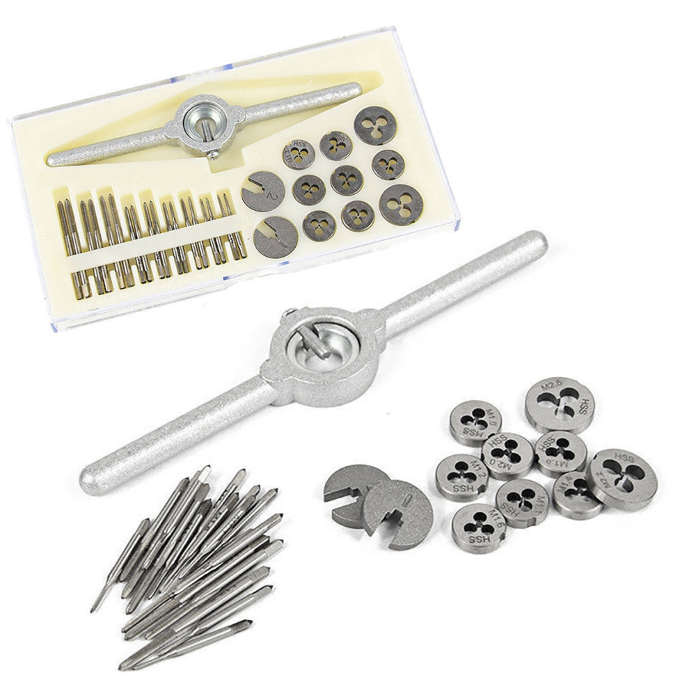 31Pc Metric Tap & Die Set Hand Drill Bit Screw Hss Thread 4852447528649