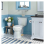 ResinToilet Bolt Covers Cute Bathroom Decor, blue 2PCS 7