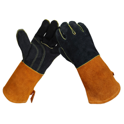 Welding Gloves Thickened Barbecue Welder Leather 2