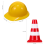 50Pcs Mini Traffic Cones with Hard Hat 3