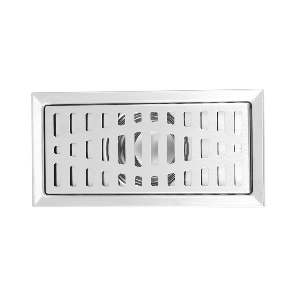 Stainless Steel Bathroom Square Floor Grate 20Cm X10cm Drain 4852447531021