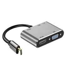 5-in-1 Docking Station with -Compatible+VGA+USB+PD+Headset Ports
