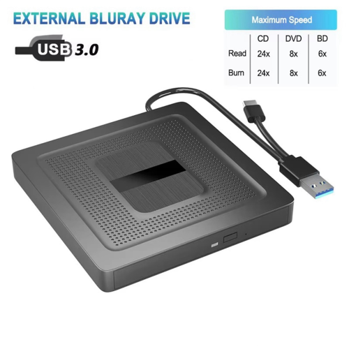 2 In 1 External Bluray Drive USB3.0 Type C for PC Laptop 2
