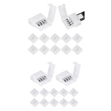 50Packs 4-Pin RGB LED Light Strip Connectors