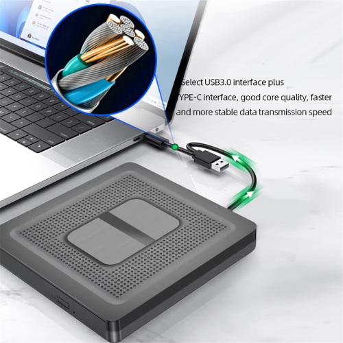 External CD DVD Drive USB 3.0 Type-C for PC Laptop 2