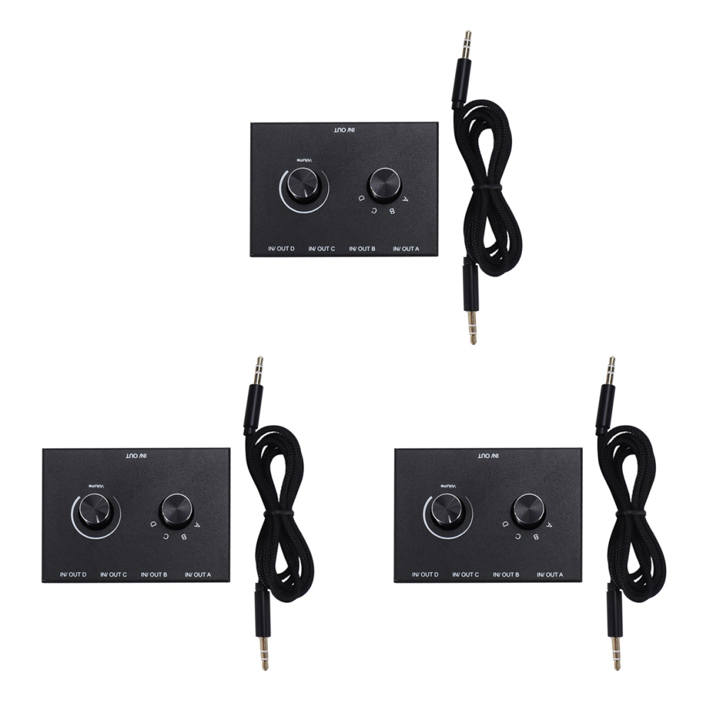 4 Port Audio Switch, 3.5Mm Switcher, Stereo Aux 4852447547466