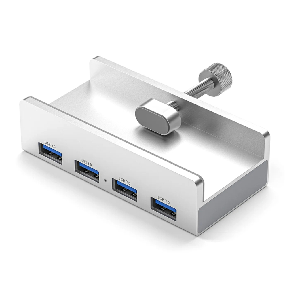 Photos - Card Reader / USB Hub Aluminum USB 3.0 Hub Clamp 4-Port Splitter
