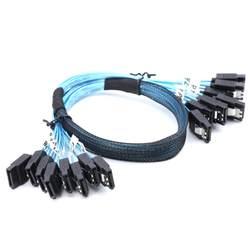 8 Pcs Cable Set PC Cabl SAS 7Pin 6Gbps Data