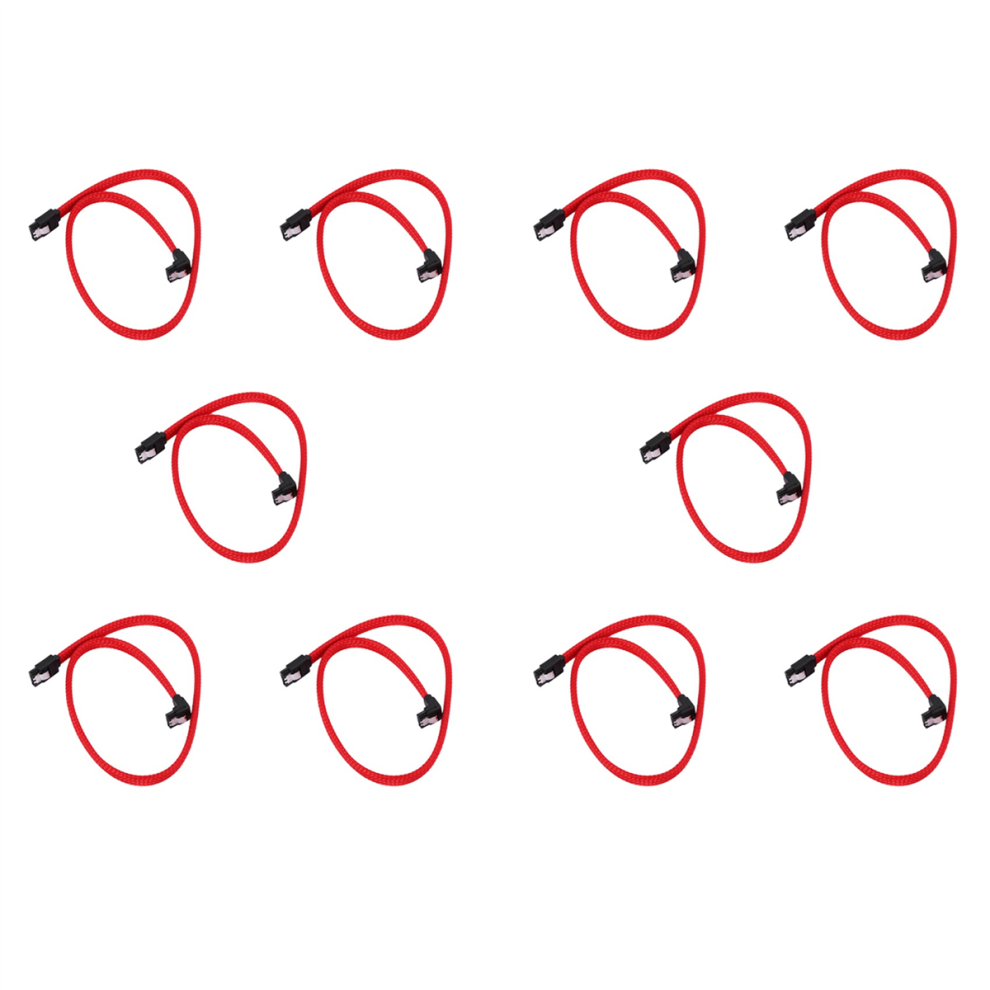 50Cm 3.0Iii Sata3 7Pin 6Gb/S Data Cord With Nylon Sleeved(Red) Red 4852447555904