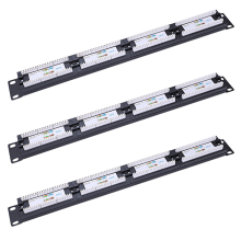 UTP 24 Port Rj45 Patch Panel Rack Ethernet Network Adapter CAT6