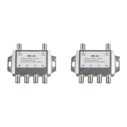 2 in 4 Out DiSEqC 4X2 Switch Satellite Signal Multiswitch 1