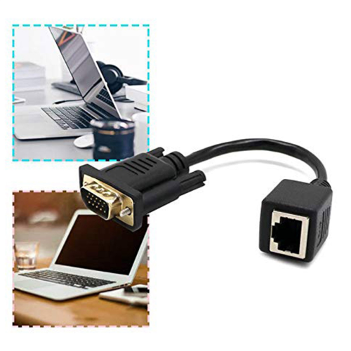 VGA to RJ45 Adapter Network Cable Connector 2