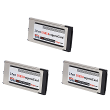2 Port USB 3.0 Express Card 34mm Slot PCMCIA Adapter