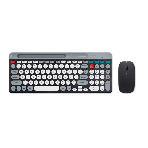 2.4G Wireless Keyboard Mouse Combo Bluetooth Colorful