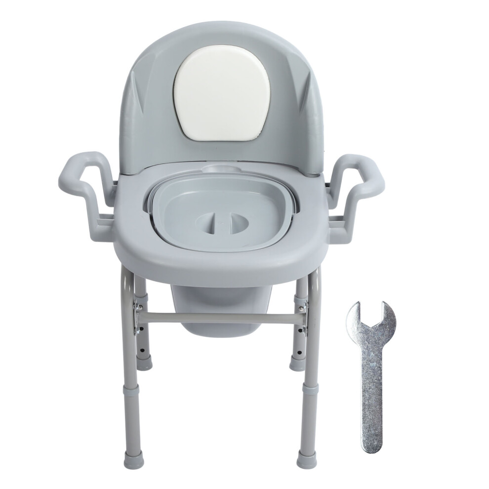 Portable Bedside Commode Chair 3 Adjustable