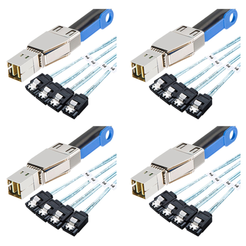Mini SAS HD SFF-8644 to 4 x 7Pin Hard Disk Cable 12Gbps Server