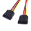 10Pcs Laptop Adapter 4Pin Molex to 2 Serial Power Supply Cable 9
