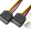 10Pcs Laptop Adapter 4Pin Molex to 2 Serial Power Supply Cable 7