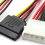 10Pcs Laptop Adapter 4Pin Molex to 2 Serial Power Supply Cable 6