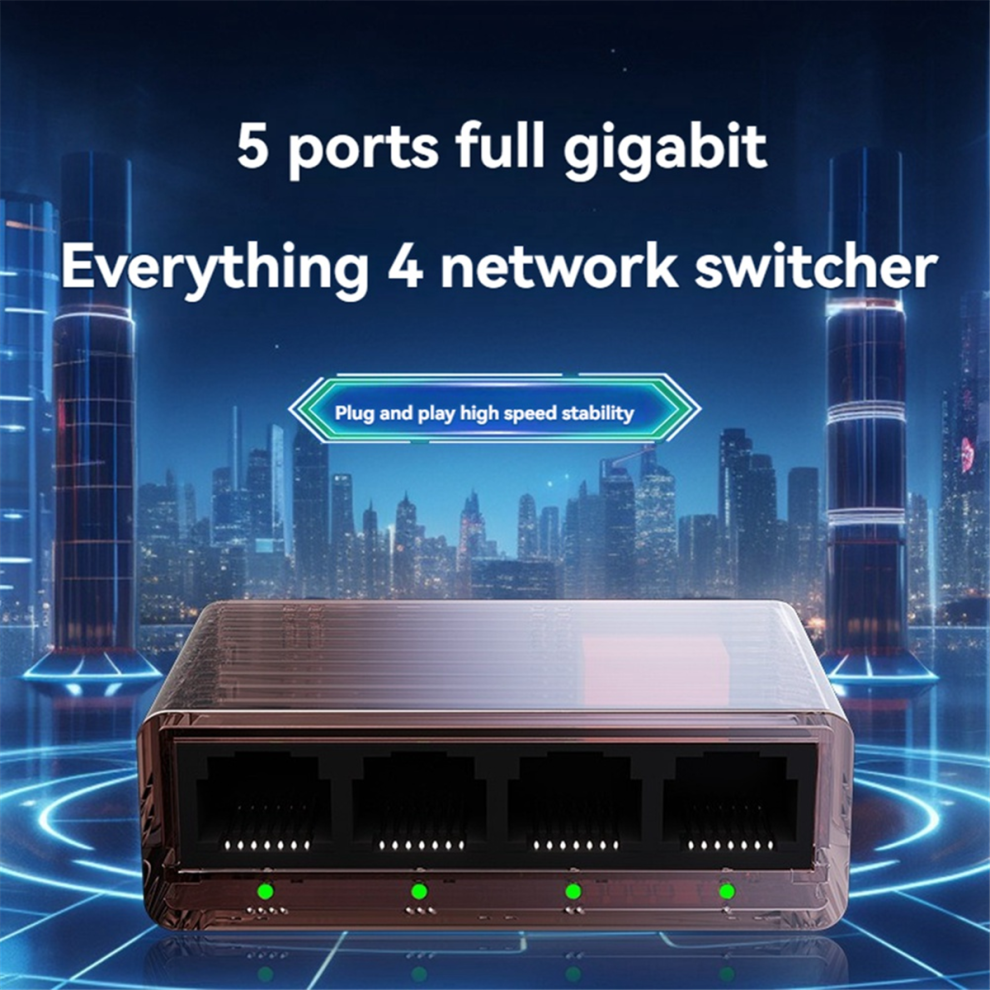 1000Mbps Ethernet Splitter 1 To 4 Adapter Rj45 Lan Internet 4852447558707