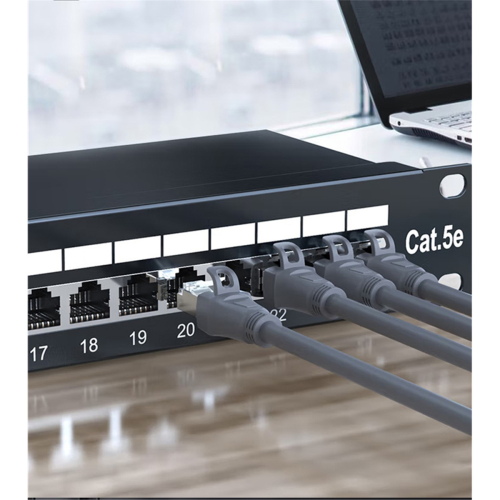 24 Ports Cat 5e Network Patch Panel Rack Mounted 2