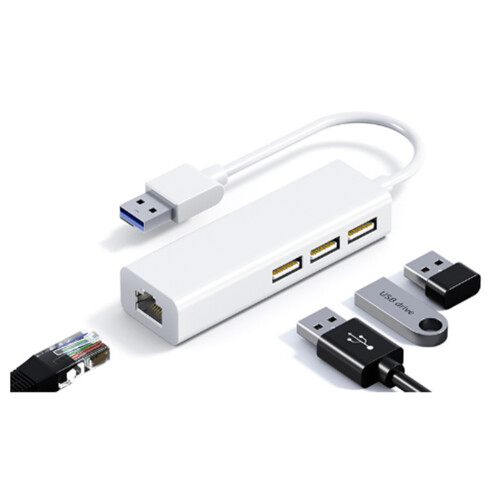 4 in 1 USB RJ45 Lan Network Card Ethernet Hub Splitter Adapter 2