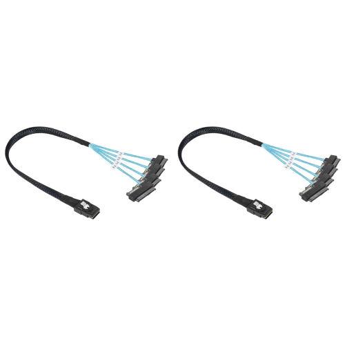 Mini Sas Sff-8087 to 4 Sff-8482 Server Hard Drive Data Cable 1m