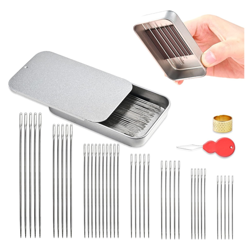 40PCS Sewing Needles Set, 7 Sizes Stainless Steel 1