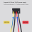 Power Cable Splitter 1 to 5 Hard Drive Disk 5
