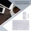 10inch Wireless Keyboard and Mouse RGB Backlit Rechargeable White 5