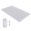 10inch Wireless Keyboard and Mouse RGB Backlit Rechargeable White 9