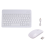 10inch Wireless Keyboard and Mouse RGB Backlit Rechargeable White 8