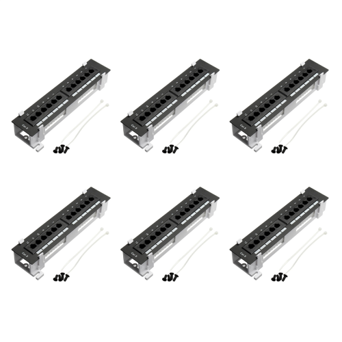 Network Tool Kit 12 Port CAT6 Patch Panel RJ45 with Wall Bracket