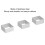 Set di stampi per mooncake - 10 pezzi, argento, quadrato 8