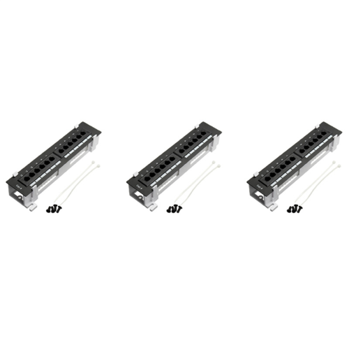 Network Tool Kit 12 Port CAT6 Patch Panel RJ45 with Wall Bracket