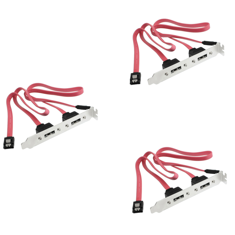 Photos - Cable (video, audio, USB) Dual Port Serial Cable to ESATA Bracket Adapter