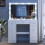 White Dressing Table With Large LED Mirror 7 Drawers Large Vanity Desk 9