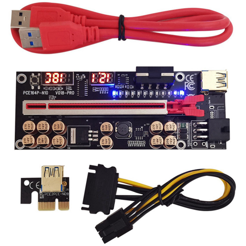 VER018 PRO PCI-E Riser Card USB 3.0 Cable 018 PLUS PCI Express(Red) 2