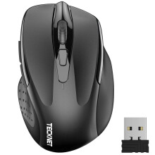 TECKNET Pro Wireless Mouse, 4000 DPI, 2.4G Ergonomic Optical Mouse, Computer Mouse for Laptop, Windows, Chromebook, 6 Button Mouse, 24-Month Battery