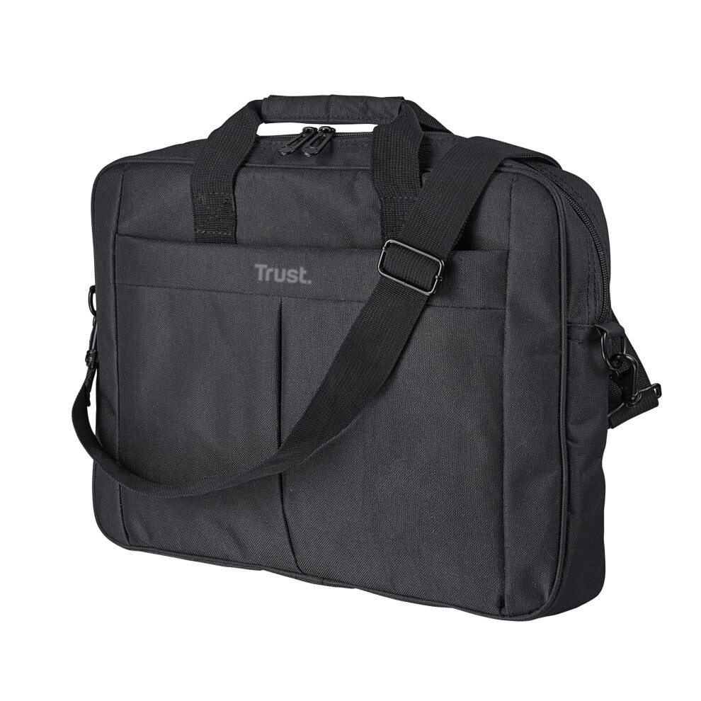Trust Primo Laptop Bag 16 Inch, Work Bag With Padded Interior, Adjustable Shoulder Strap, Dual Metal Zippers, Messenger Bag For Business, Notebooks, 8000000919878