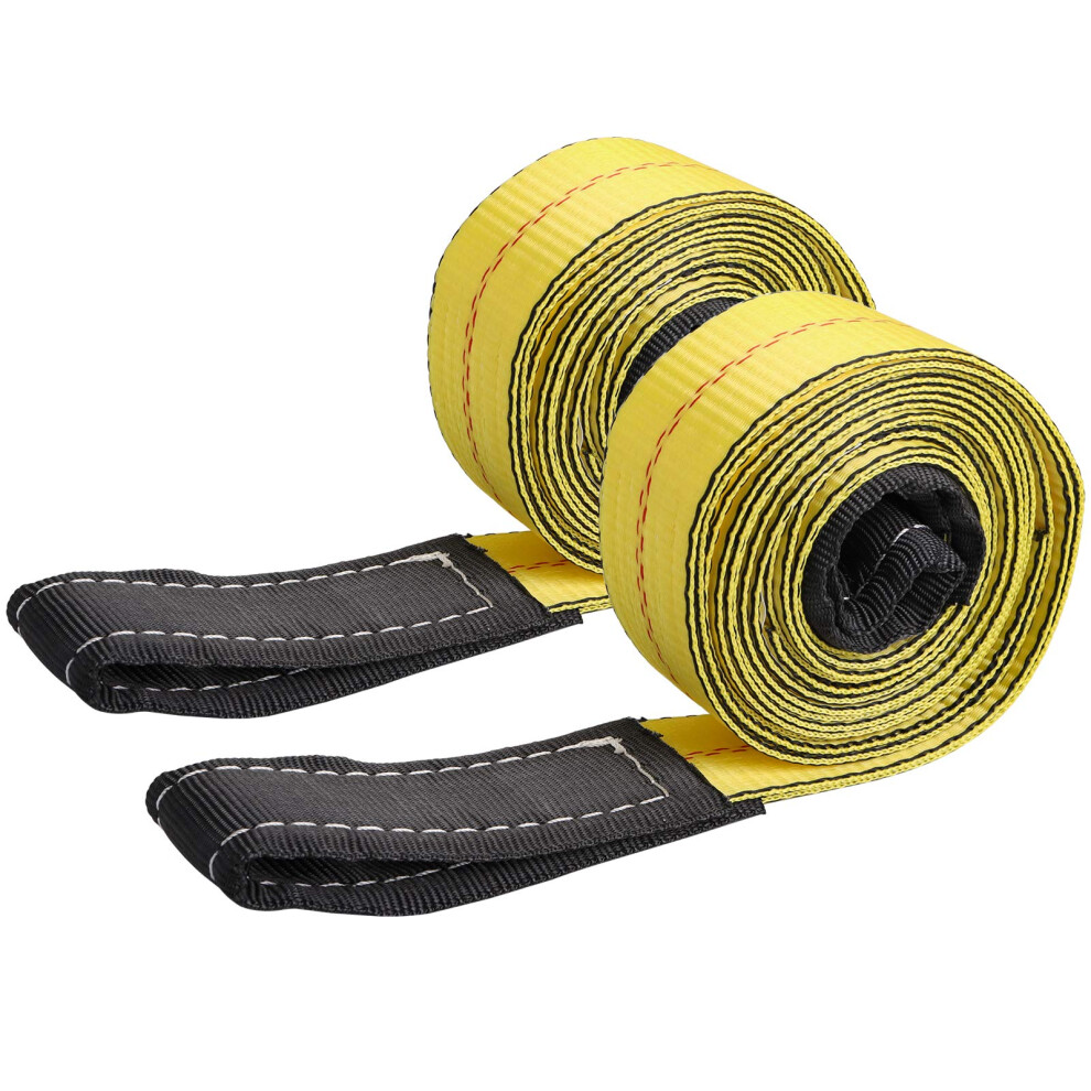 Topzea 2 Pack 3 M X 5 Cm Lift Sling Straps, Heavy Duty Flat Eye Lift Slings Nylon Lifting Slings Tree Saver Recovery Strap Web Sling Winch Straps, Max 8000000922601