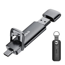 SSK 128GB USB C Drive Up to 550MB/s, Fast USB Stick Dual Drive Type-c +USB A USB3.2 Gen2 Solid State Drive, External SSD USB Memory Stick for Android