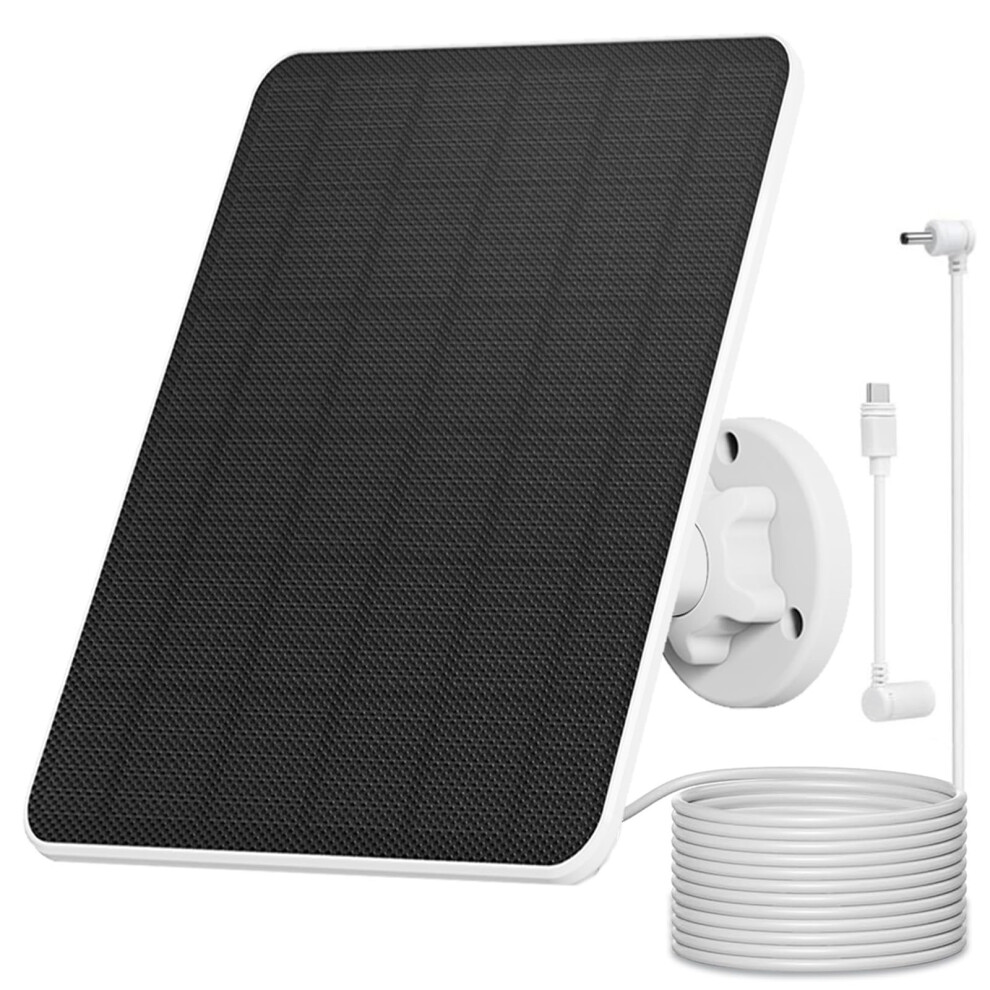 Solar Panel For Ring Camera,For 6W Ring Solar Panel,For Ring Camera Solar Panel Compatible For Ring Spotlight Cam Battery & Stick Up Cam Battery With 8000000921604