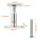 4PCS 100-150mm Galvanised Adjustable Elevated Post Base Support, Heavy Duty Roof Support for Building 2