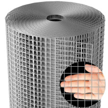 Amagabeli Galvanized Welded Chicken Wire Mesh Roll 0.4Mx20M,12.7mm Holes 0.78mm Aviary Fence Wire Hot-Dipped Mesh Fencing Hardware Cloth Coop Rabbit
