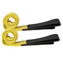 Pindex 2Pcs Webbing Lifting Sling Strap: 1.8M Heavy Duty Polyester Cargo Tow Sling Strap Strop, Max Breaking Strength 9000lbs