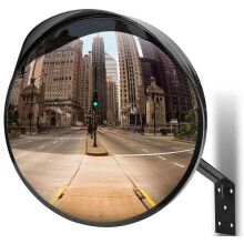 moveland 30 cm Safety Mirror - Adjustable Convex Traffic Mirror - Wide Angle Driveway Mirror for Garage, Traffic, Driveways, Office, Courtyard,